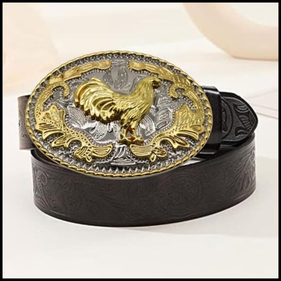 Premium Metal Alloy Rooster Belt Buckle Fits 2 Inch Belts main image 4